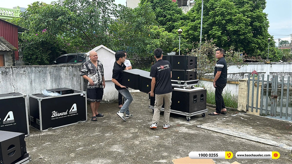 Lắp đặt dàn Line Array Actpro sự kiện, đám cưới cho anh Đoàn tại Hà Nội