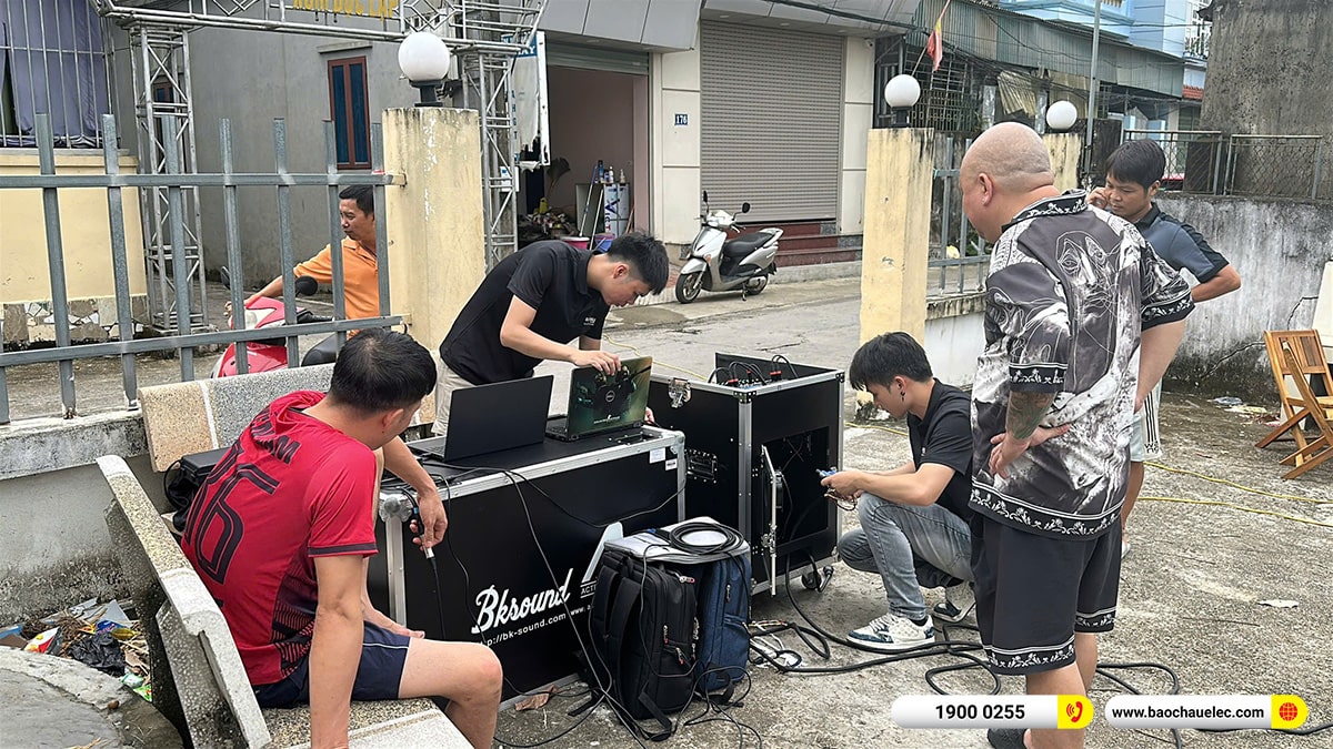 Lắp đặt dàn Line Array Actpro sự kiện, đám cưới cho anh Đoàn tại Hà Nội