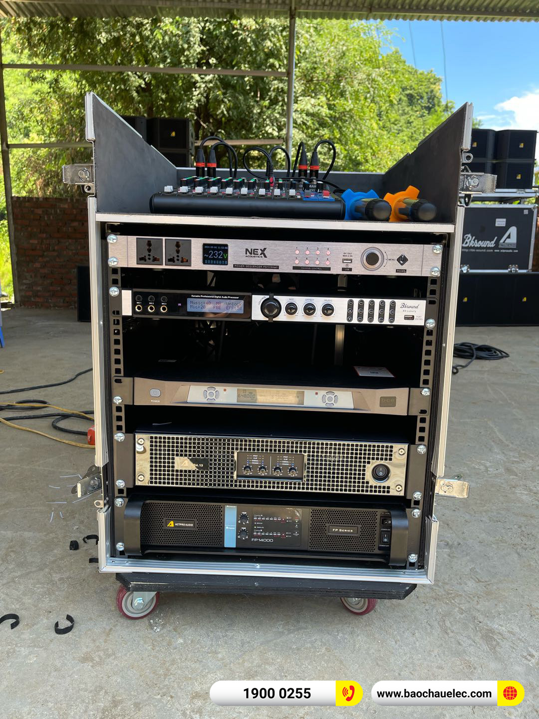 Lắp đặt d&agrave;n Line Array Actpro sự kiện, đ&aacute;m cưới gần 149tr cho anh H&agrave; tại Sơn La