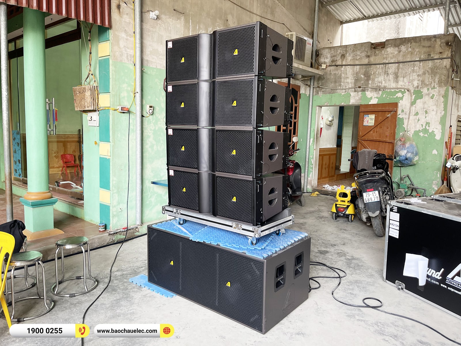 Lắp đặt d&agrave;n Line Array Actpro sự kiện, đ&aacute;m cưới hơn 283tr cho anh Ho&agrave;ng tại Hưng Y&ecirc;n (Actpro KR212, KR28, QD4.13, TD2.22,&hellip;)