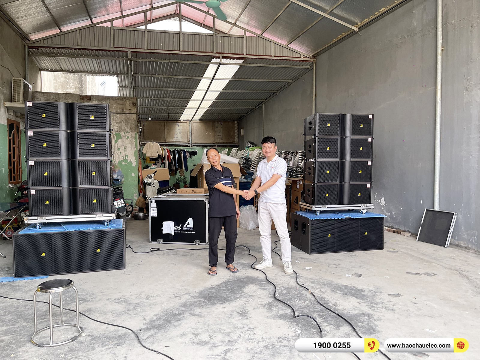 Lắp đặt dàn Line Array Actpro sự kiện, đám cưới hơn 283tr cho anh Hoàng tại Hưng Yên (Actpro KR212, KR28, QD4.13, TD2.22,…)