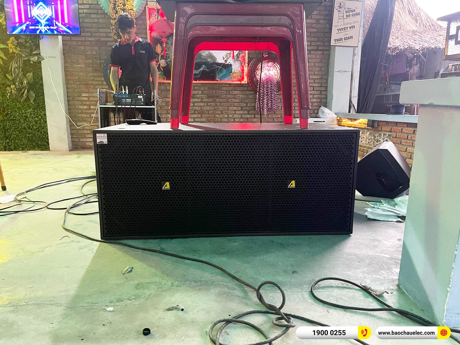 Lắp đặt d&agrave;n Line Array Actpro gần 168tr cho Cafe Sunday tại B&igrave;nh Dương 