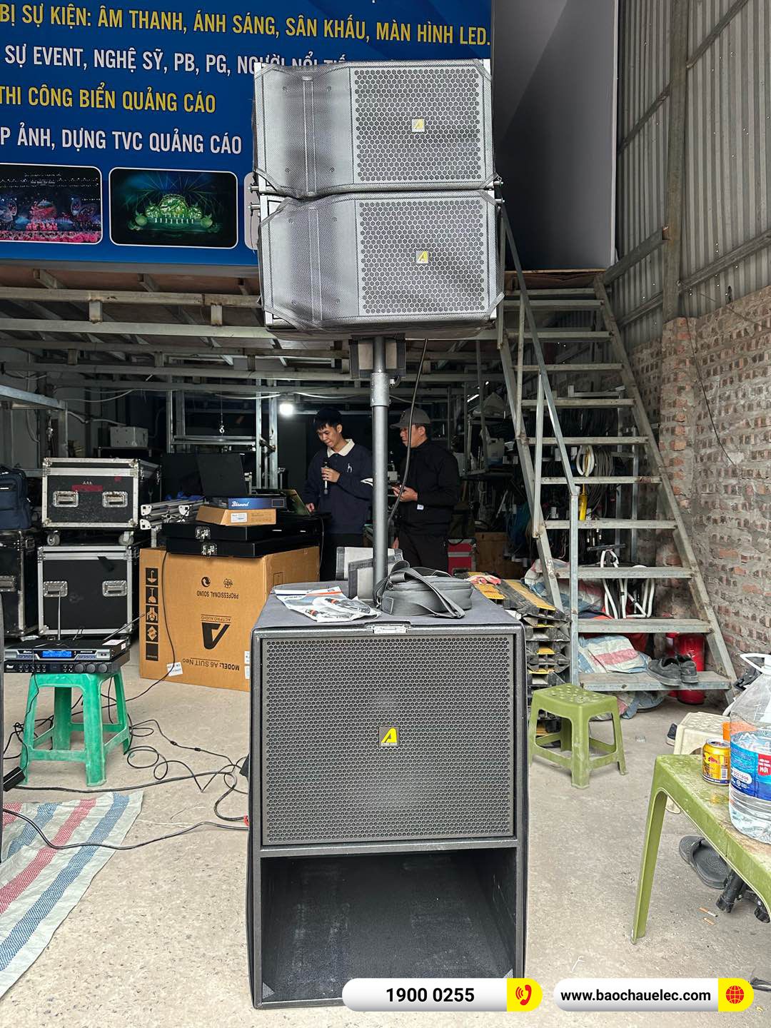 Lắp đặt dàn Line Array Actpro hơn 90tr cho Công ty CP TT&PT Công Nghệ Minh Đạt tại Hà Nội