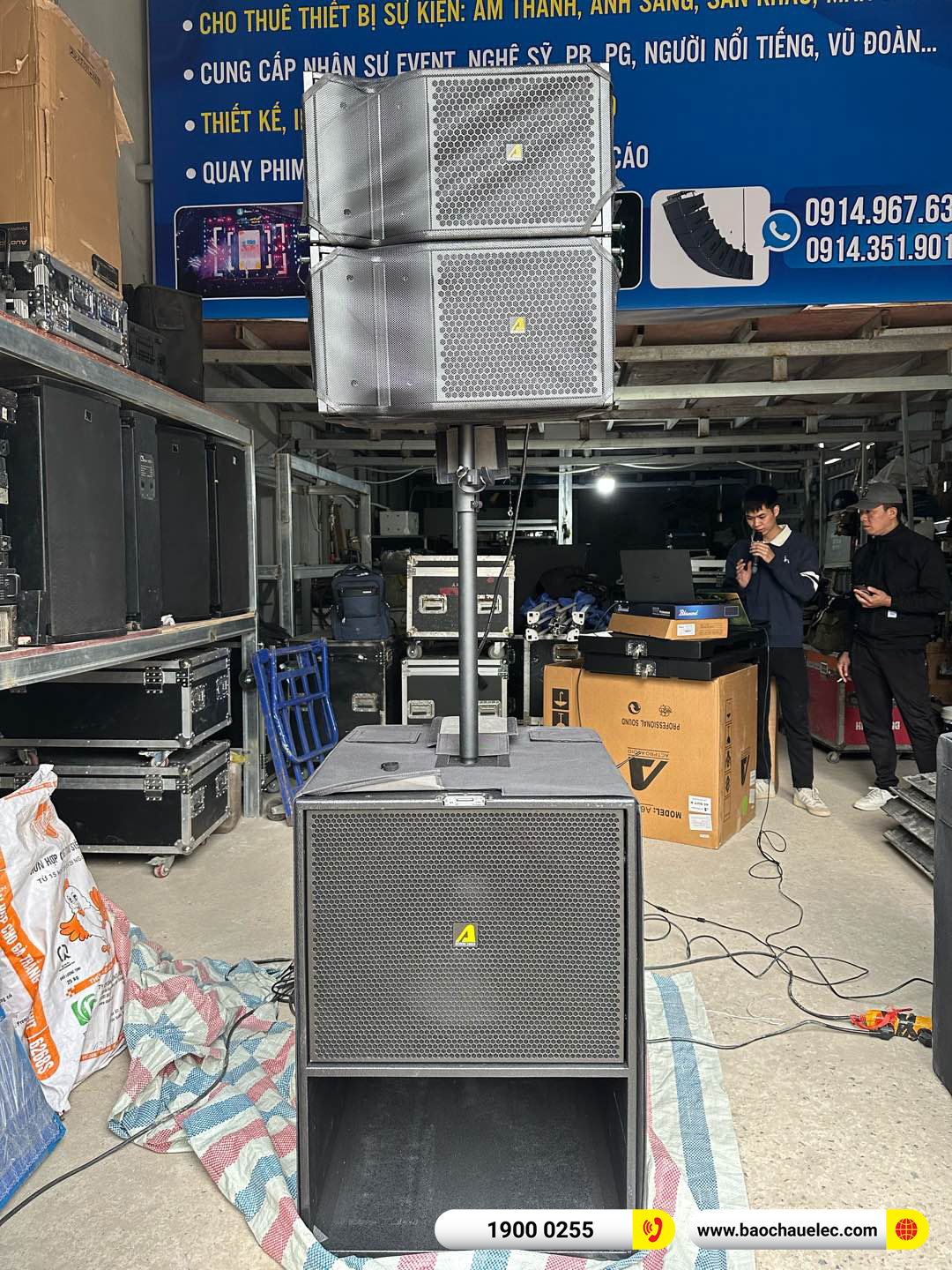 Lắp đặt dàn Line Array Actpro hơn 90tr cho Công ty CP TT&PT Công Nghệ Minh Đạt tại Hà Nội
