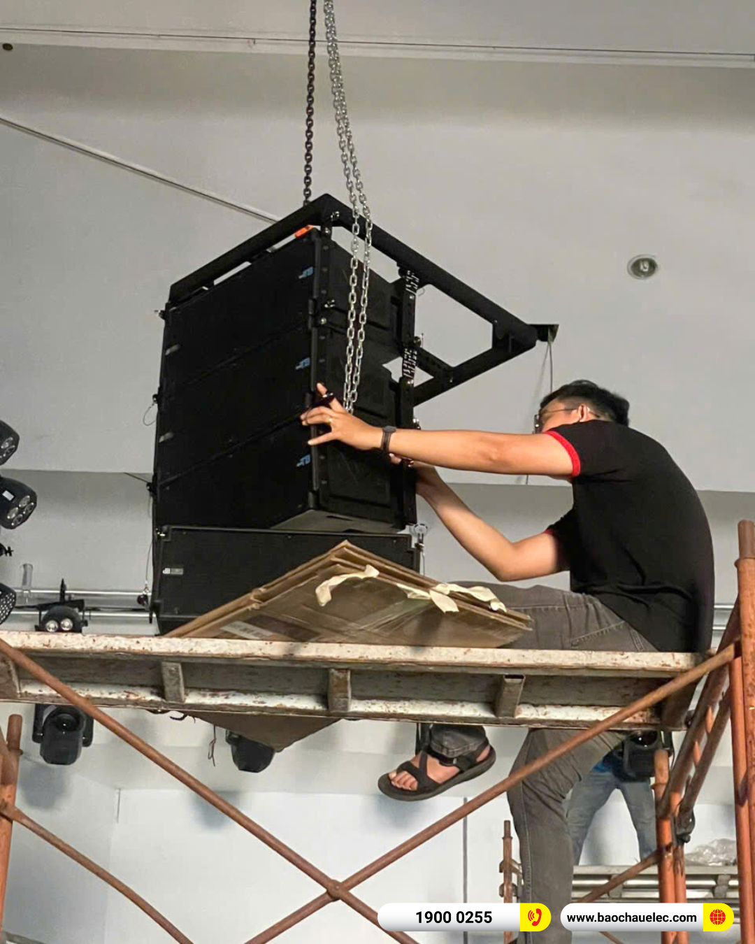 Lắp đặt d&agrave;n Line Array dBTechnologies sự kiện, s&acirc;n khấu cho Ủy Ban Nh&acirc;n D&acirc;n Huyện Nh&agrave; B&egrave; tại TP HCM