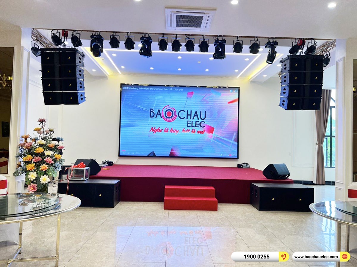 Lắp đặt 2 d&agrave;n Line Array Actpro sự kiện, đ&aacute;m cưới gần 500tr cho nh&agrave; h&agrave;ng Sơn Thủy tại Th&aacute;i Nguy&ecirc;n (Actpro KR210, KR28, TS415, FP14000,...)