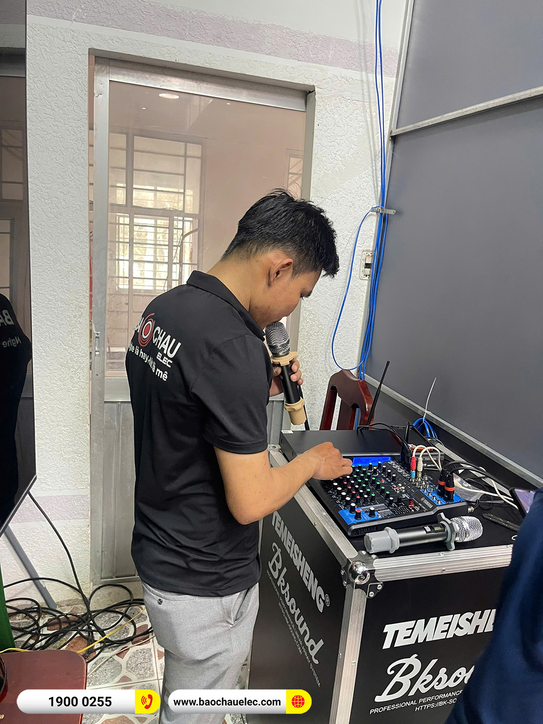 Lắp đặt d&agrave;n &acirc;m thanh Array Temeisheng cho UBND x&atilde; Trường Long T&acirc;y tại Cần Thơ 