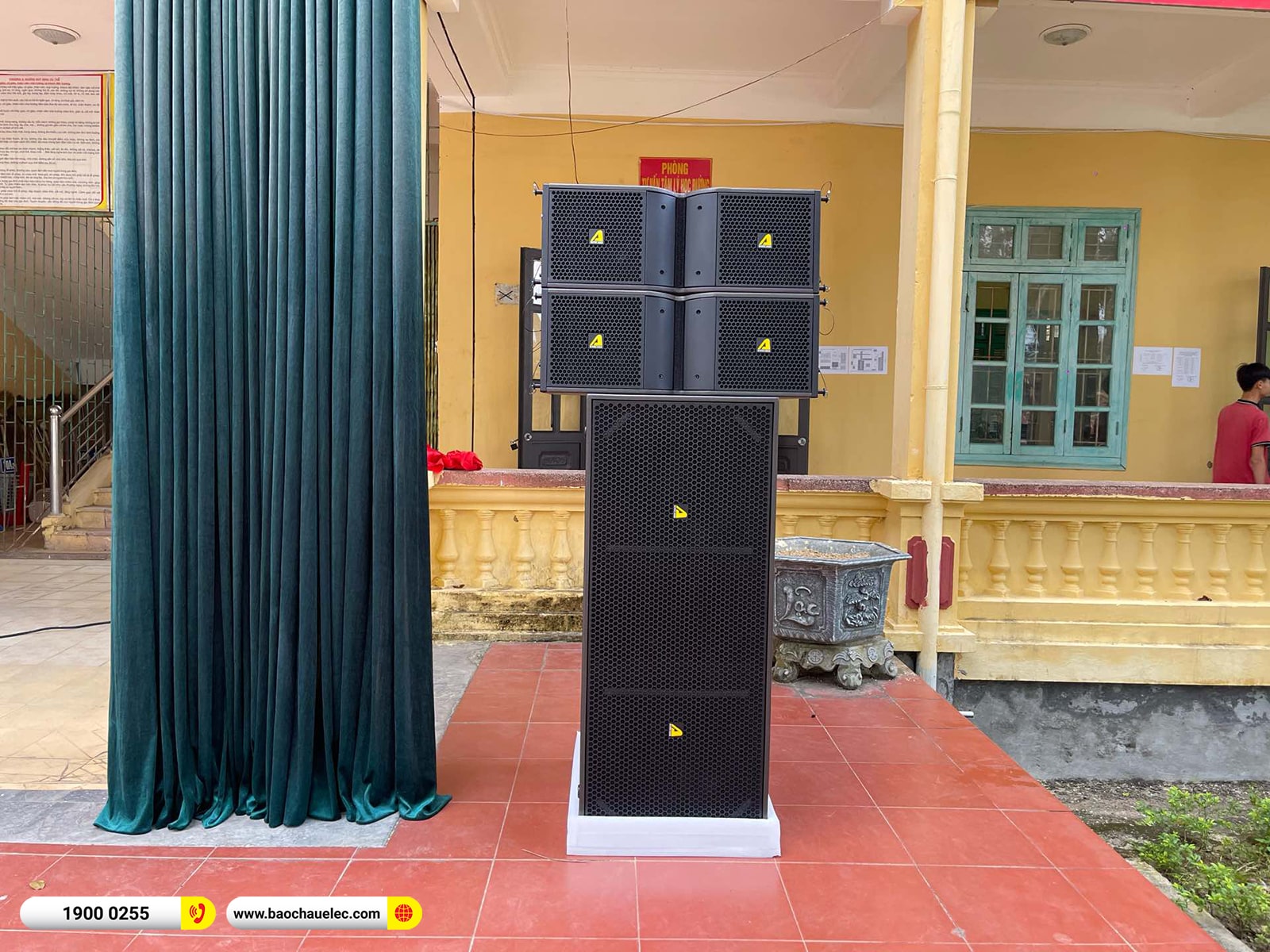 Lắp đặt d&agrave;n Line Array Actpro sự kiện, s&acirc;n khấu hơn 131tr cho Trường THPT Hạ Lang ở Tuy&ecirc;n Quang 