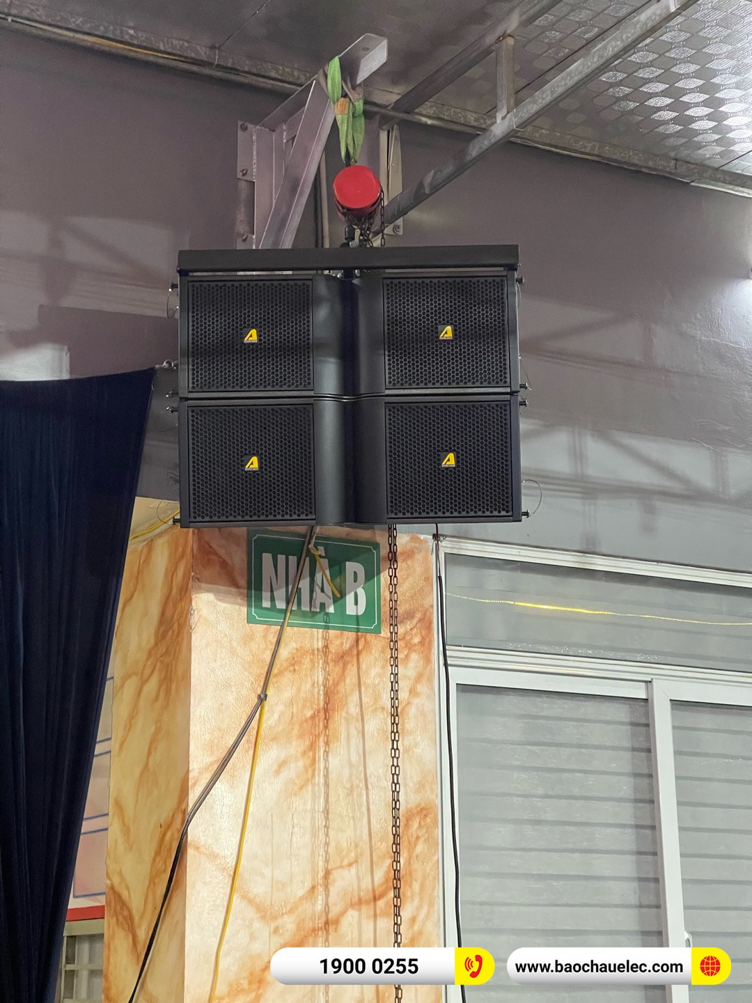 Lắp đặt d&agrave;n Line Array Actpro sự kiện, s&acirc;n khấu cho Trường PT li&ecirc;n cấp Đa Tr&iacute; Tuệ MIS tại H&agrave; Nội 