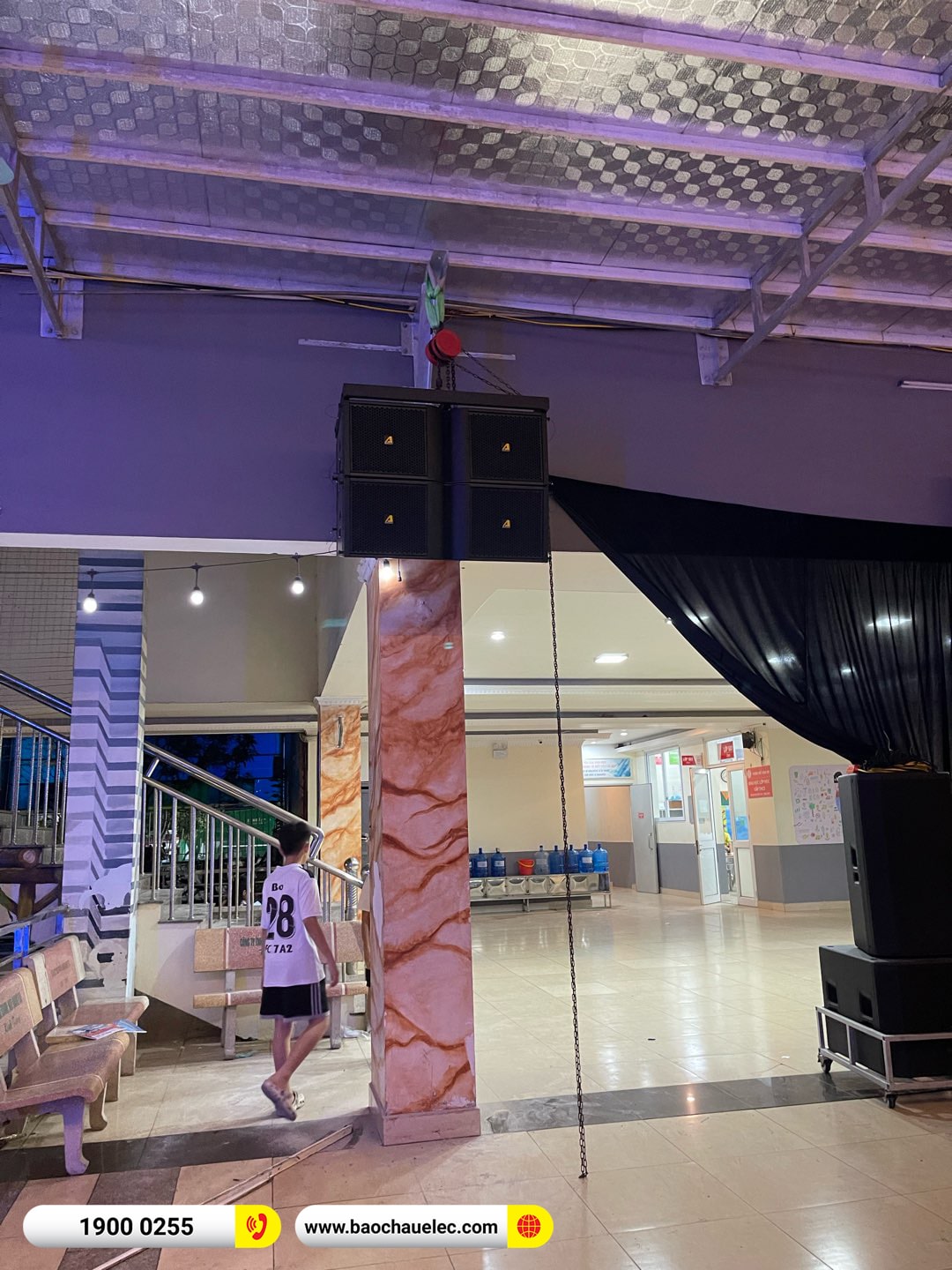 Lắp đặt d&agrave;n Line Array Actpro sự kiện, s&acirc;n khấu cho Trường PT li&ecirc;n cấp Đa Tr&iacute; Tuệ MIS tại H&agrave; Nội 