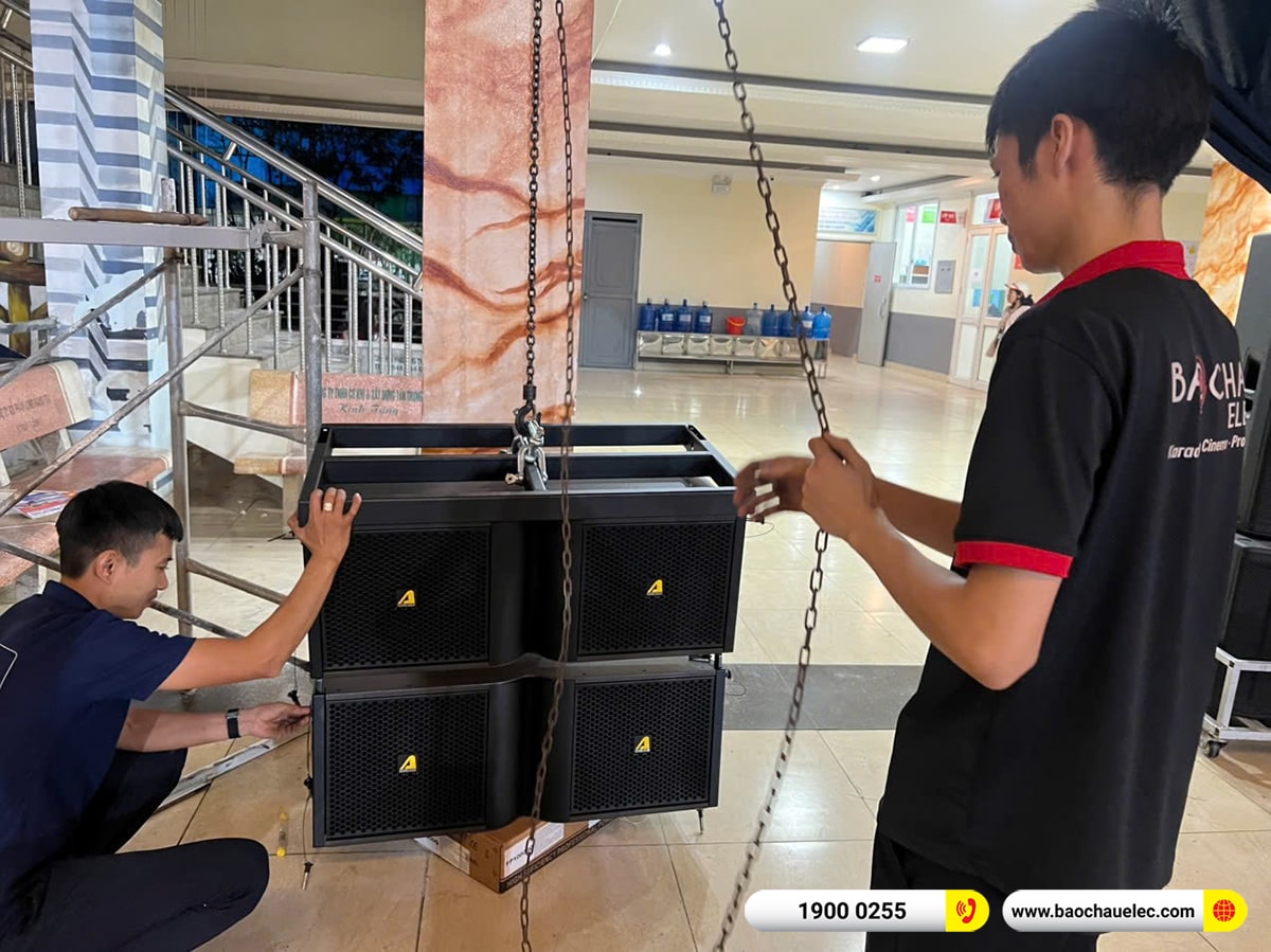 Lắp đặt d&agrave;n Line Array Actpro sự kiện, s&acirc;n khấu cho Trường PT li&ecirc;n cấp Đa Tr&iacute; Tuệ MIS tại H&agrave; Nội 
