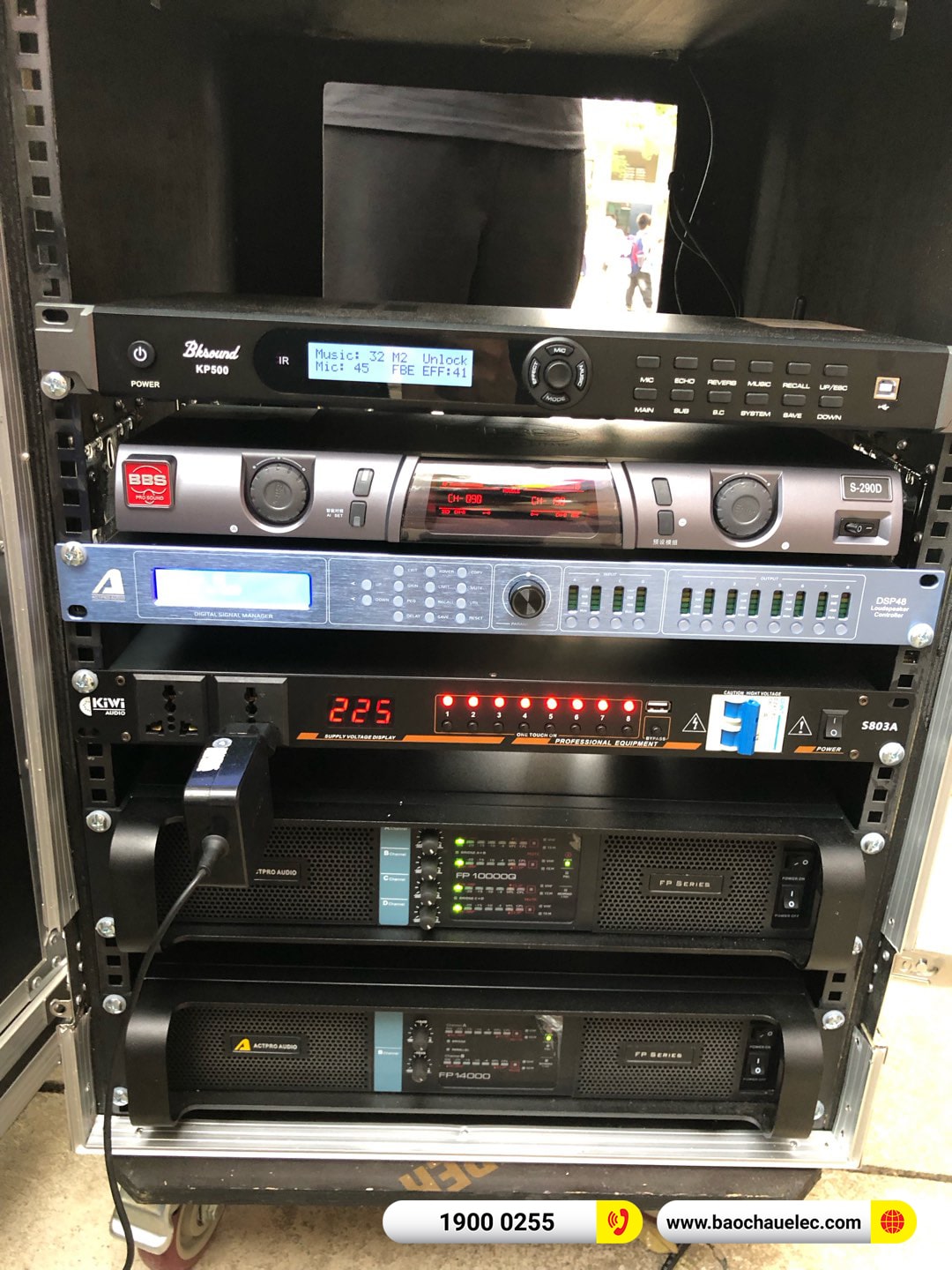 Lắp đặt d&agrave;n Line Array Actpro sự kiện, s&acirc;n khấu cho Trường TH Đại Xu&acirc;n tại Bắc Ninh