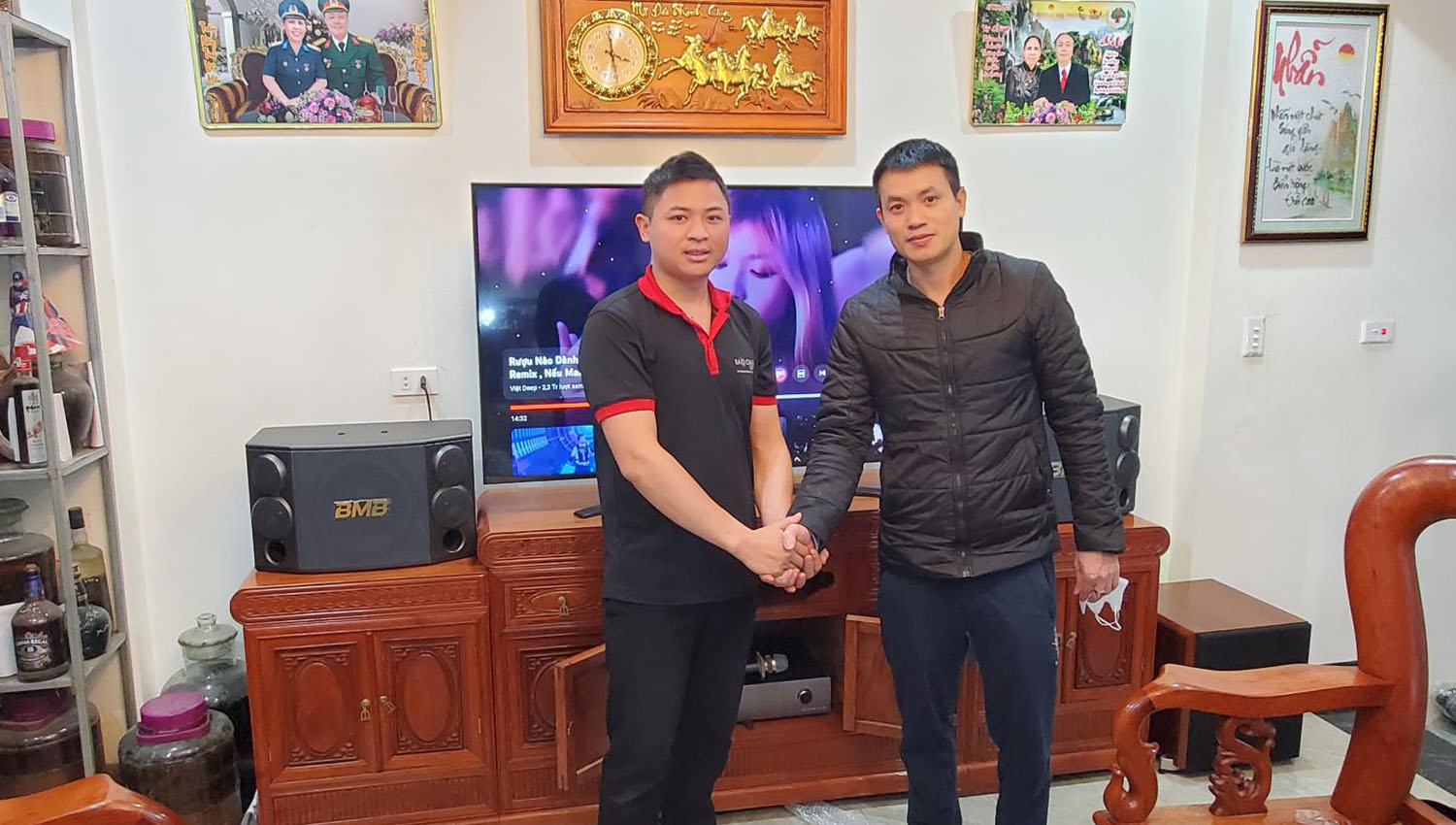 Dàn loa BMB 880SE lắp đặt tại gia đình khách hàng