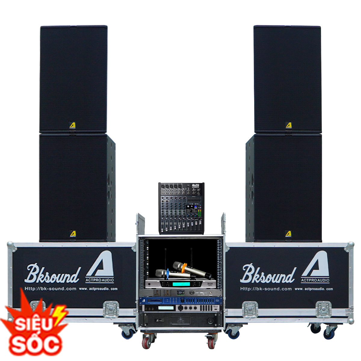 Dàn loa hỏa tiễn hội trường, sân khấu Actpro B30 +T24N