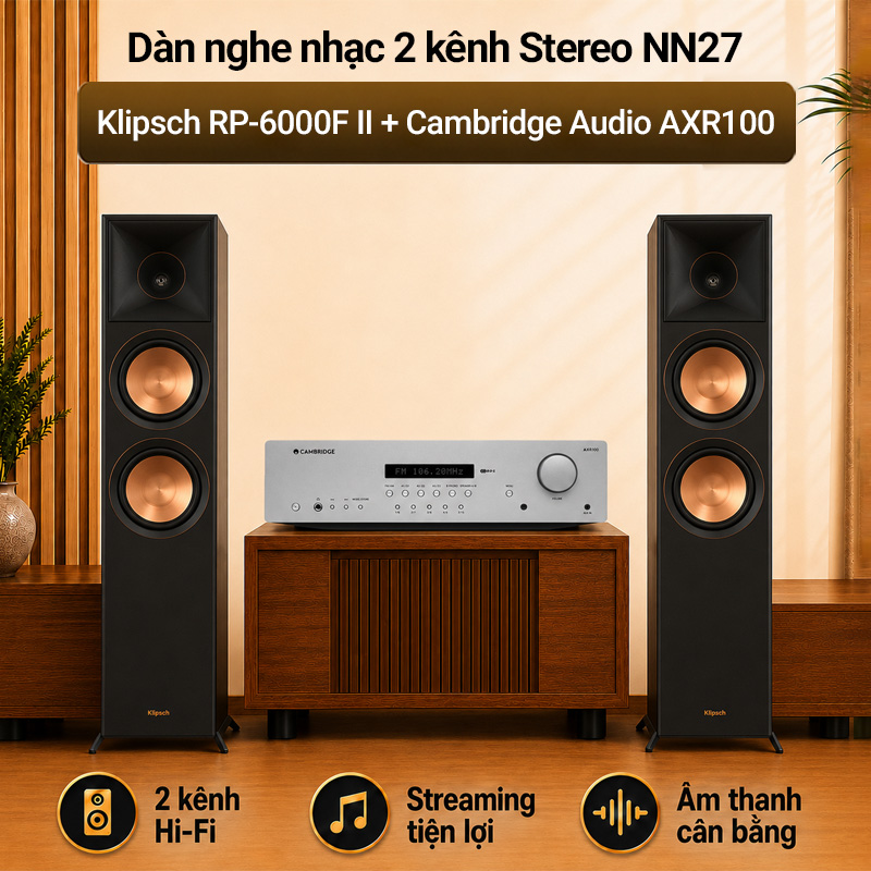 d&agrave;n nghe nhạc 2 k&ecirc;nh Stereo BC-NN27