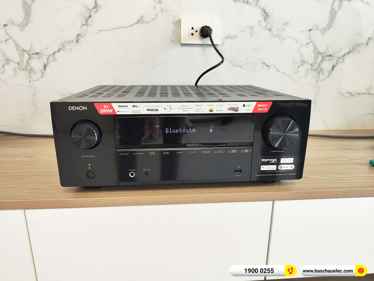 Lắp đặt d&agrave;n nghe nhạc JBL gần 51tr cho anh Đức tại H&agrave; Nội (JBL A190, Denon AVC-X3800H) 