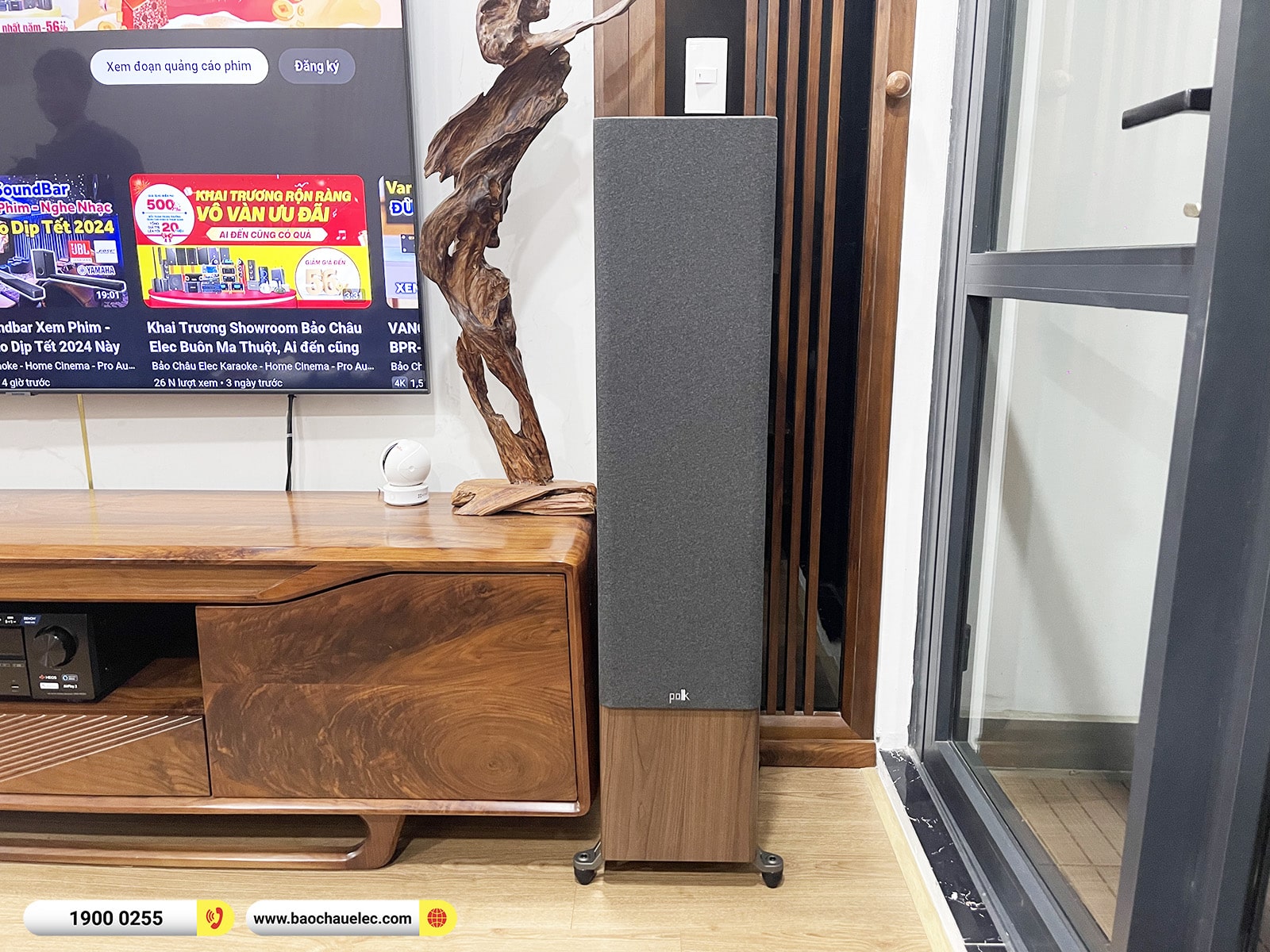 Lắp đặt d&agrave;n nghe nhạc Polk khoảng 47tr cho anh Dũng tại H&agrave; Nội (Polk Reserve R700, Denon DRA-800H) 