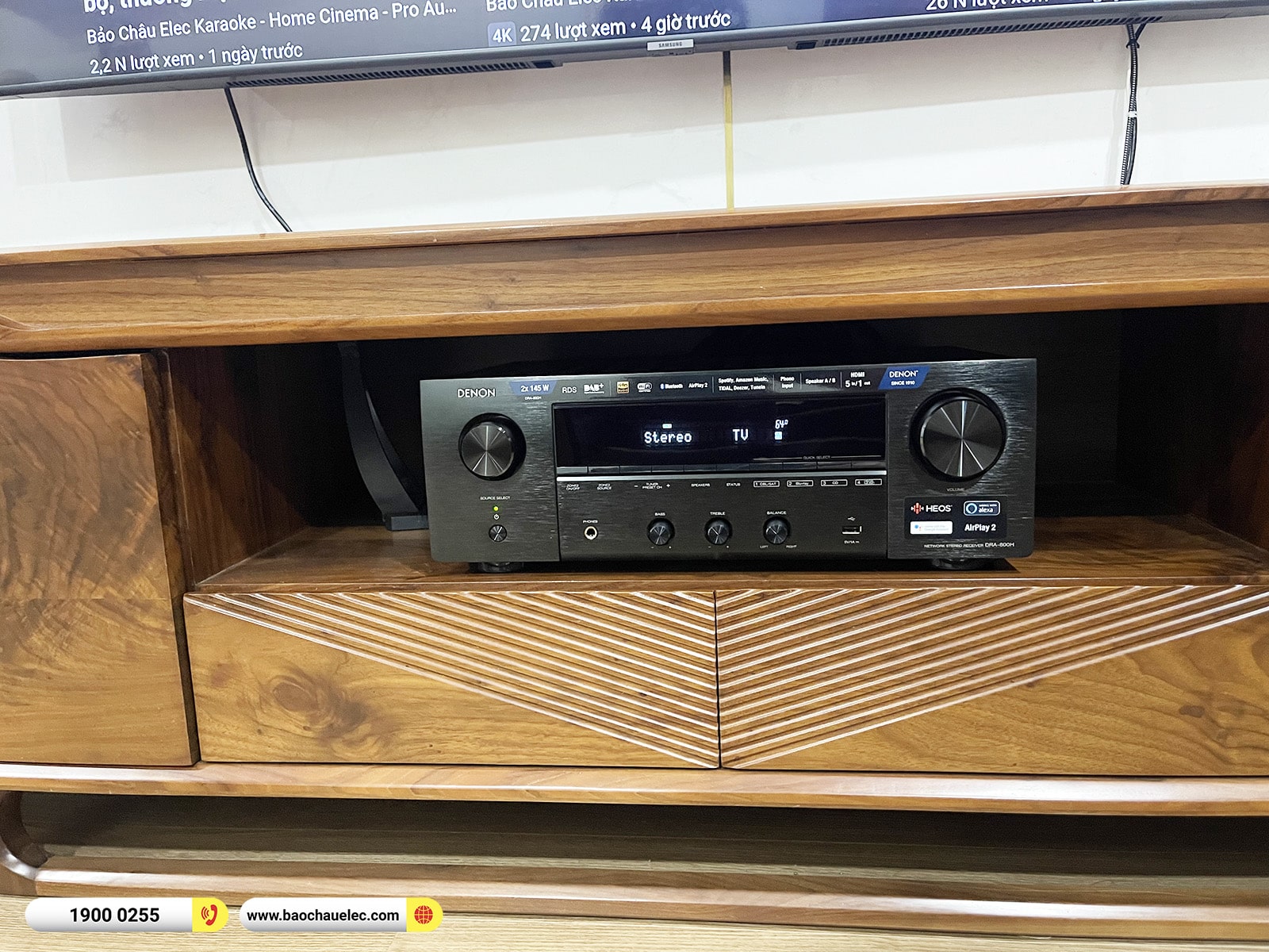 Lắp đặt d&agrave;n nghe nhạc Polk khoảng 47tr cho anh Dũng tại H&agrave; Nội (Polk Reserve R700, Denon DRA-800H) 