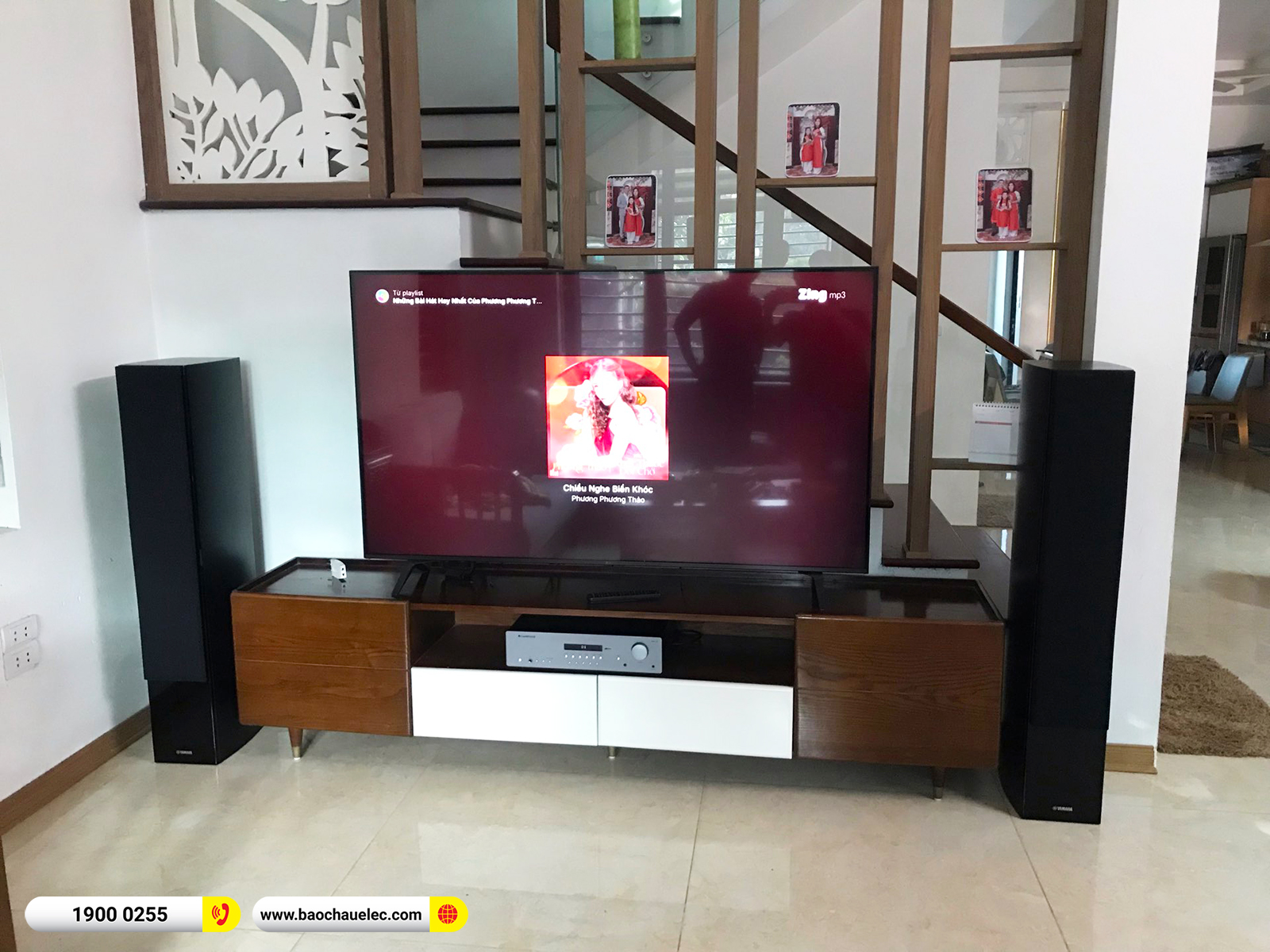 Lắp đặt d&agrave;n nghe nhạc Yamaha gần 23tr cho anh Giang tại Nam Định