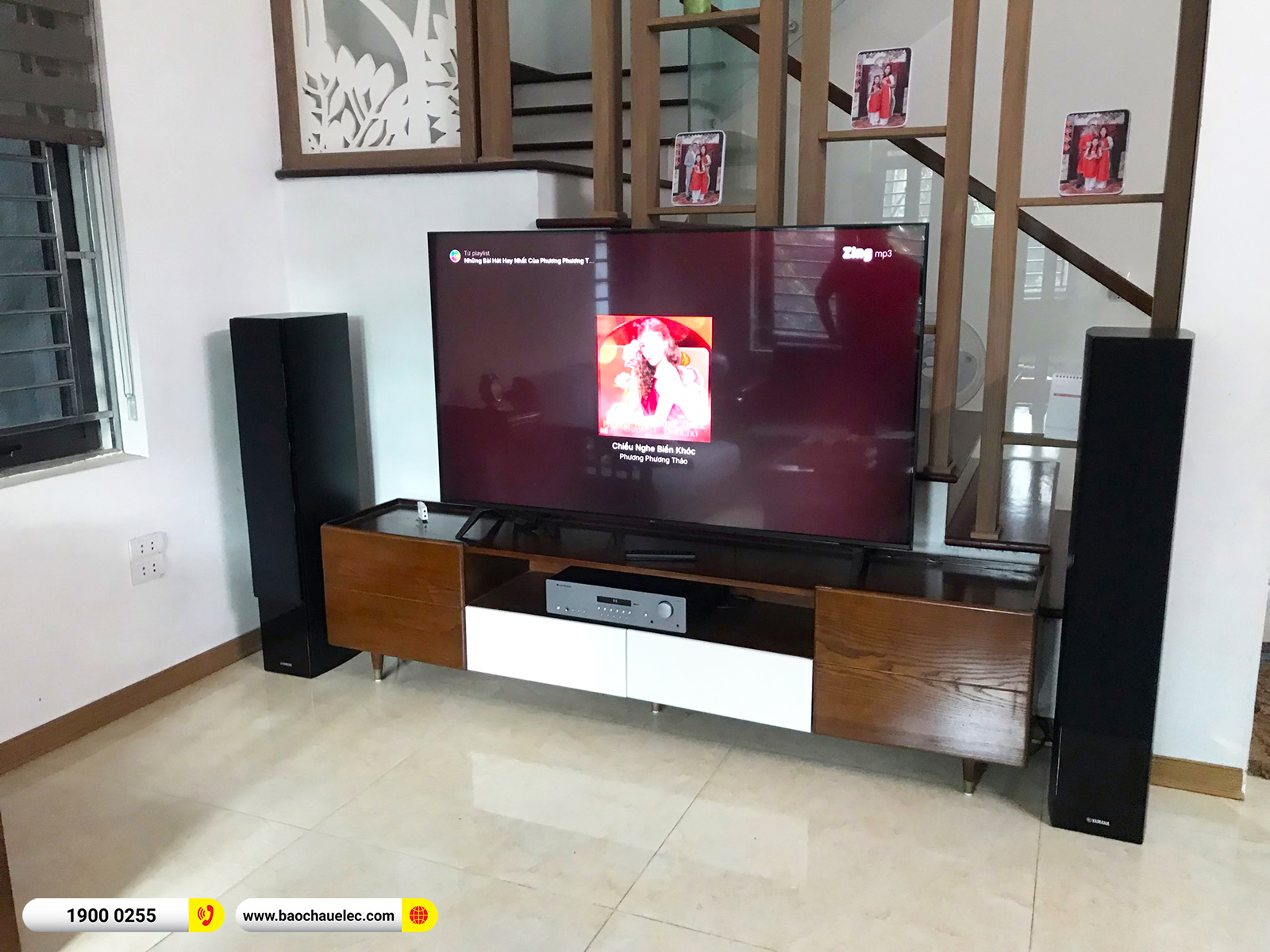 Lắp đặt d&agrave;n nghe nhạc Yamaha gần 23tr cho anh Giang tại Nam Định