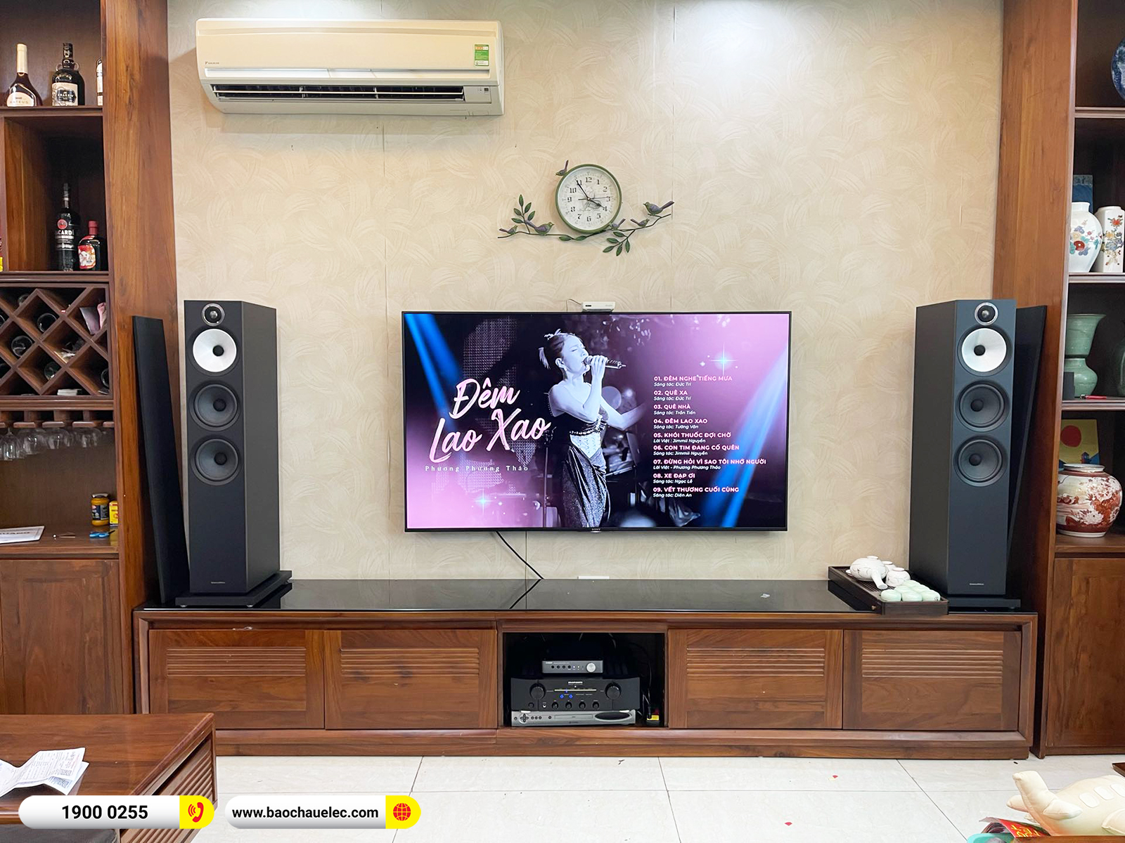 Lắp đặt d&agrave;n nghe nhạc B&W hơn 72tr cho anh Hạnh tại H&agrave; Nội