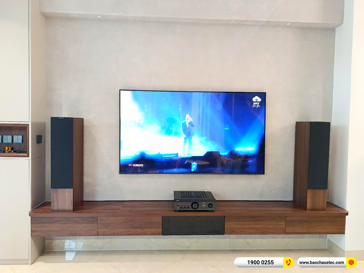 Lắp đặt d&agrave;n nghe nhạc KEF hơn 59tr cho anh Huy tại H&agrave; Nội 
