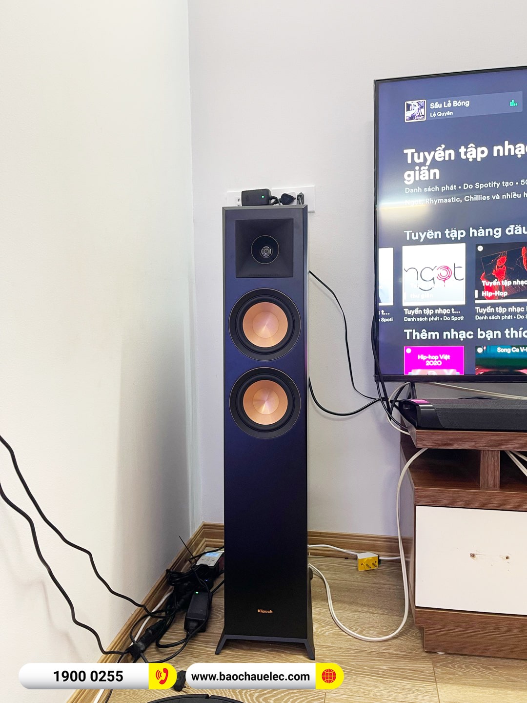 Lắp đặt d&agrave;n nghe nhạc Klipsch hơn 30tr cho anh Thắng tại H&agrave; Nội (Klipsch RP-5000F, Denon AVR-X1700H) 