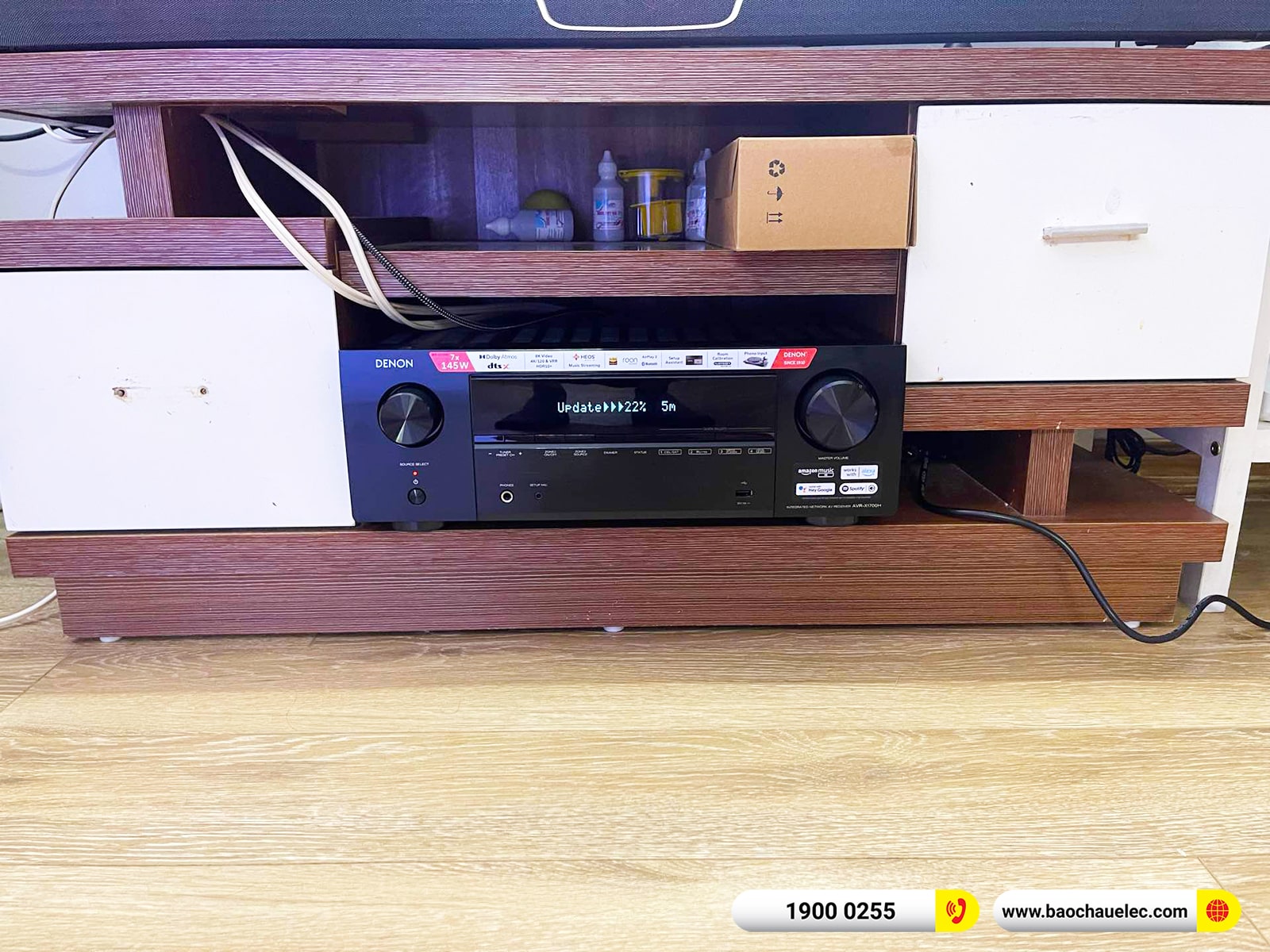 Lắp đặt d&agrave;n nghe nhạc Klipsch hơn 30tr cho anh Thắng tại H&agrave; Nội (Klipsch RP-5000F, Denon AVR-X1700H) 