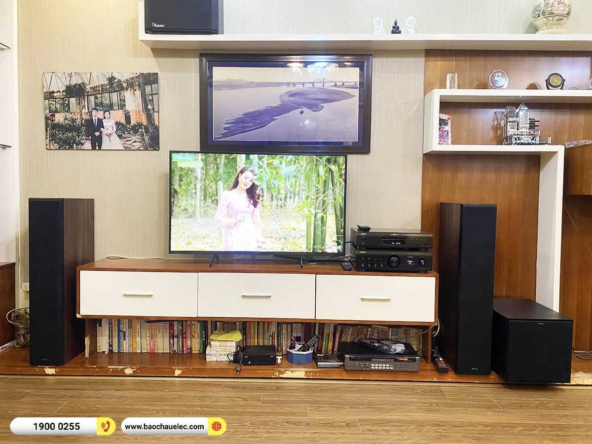 Lắp đặt d&agrave;n nghe nhạc, xem phim hơn 62tr cho anh Tuấn tại H&agrave; Nội (Klipsch RP-6000F II, PMA-900HNE, DCD-900NE,&hellip;)