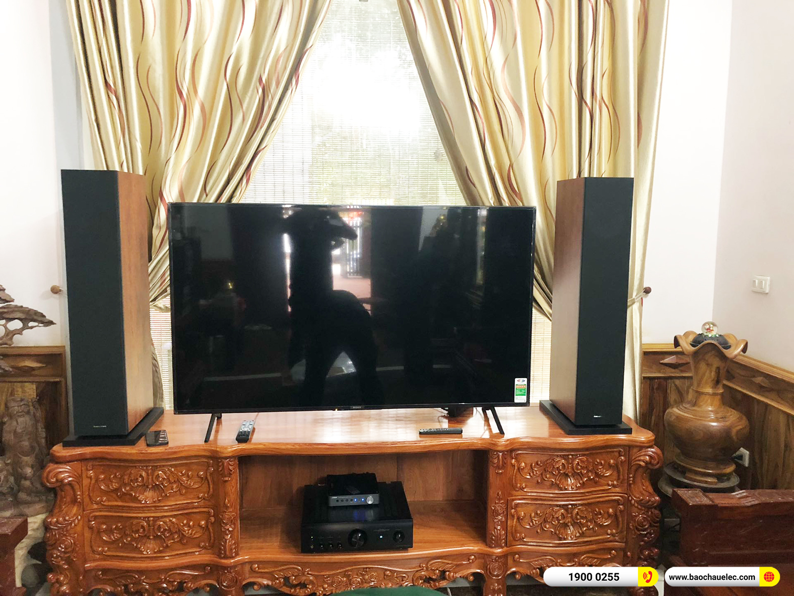 Lắp đặt d&agrave;n nghe nhạc B&W hơn 96tr cho ch&uacute; Long tại H&agrave; Nội