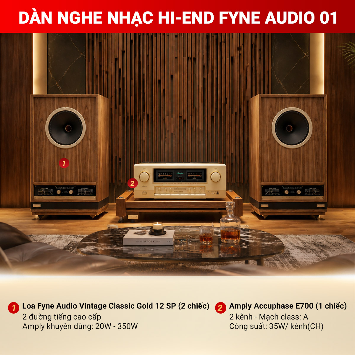 D&agrave;n nghe nhạc Hi-end Fyne Audio 01