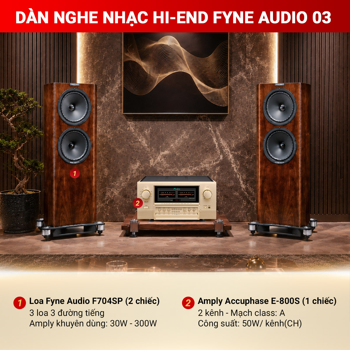 D&agrave;n nghe nhạc Hi-end Fyne Audio 03