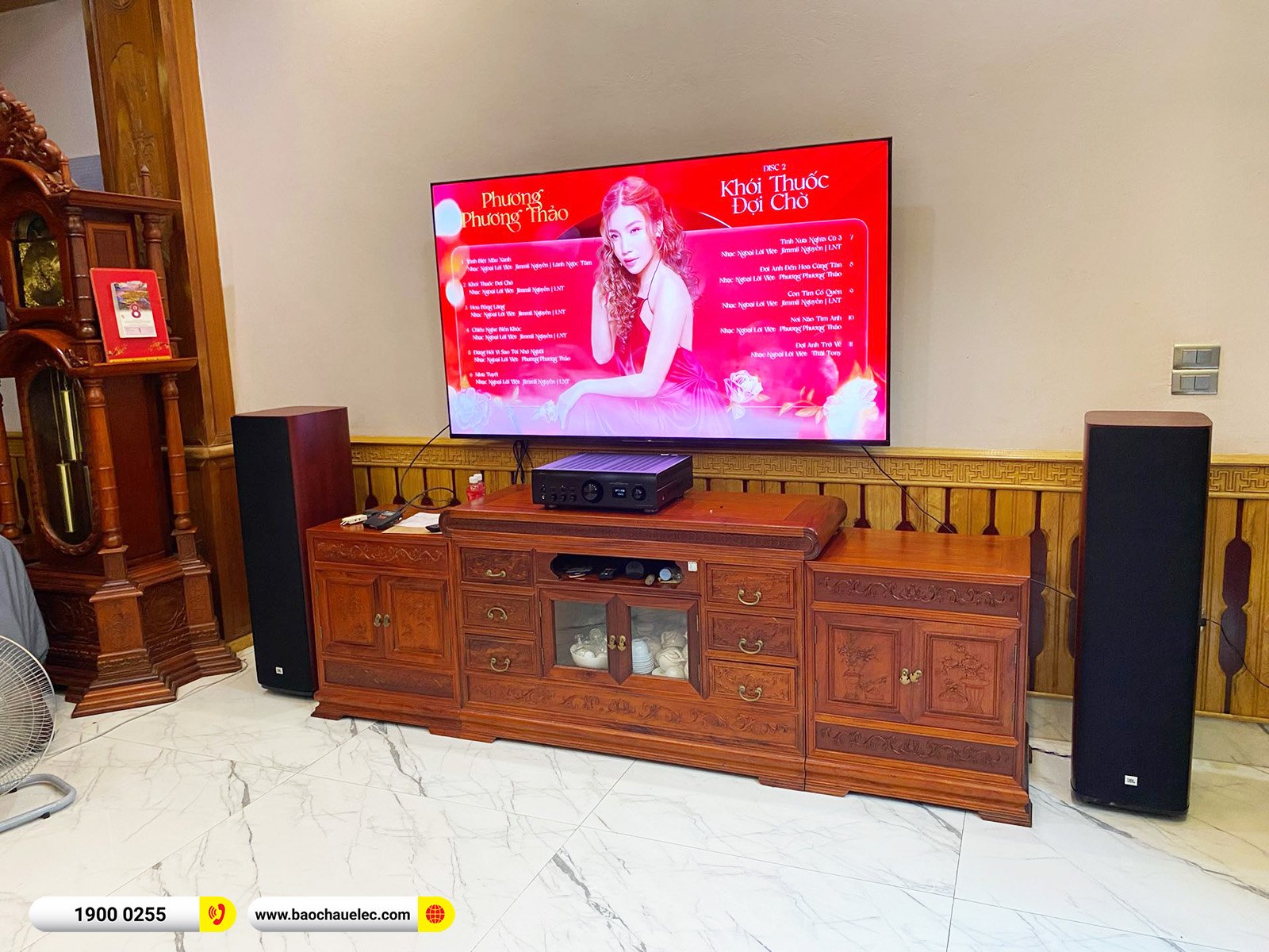 Lắp đặt d&agrave;n nghe nhạc JBL hơn 72tr cho anh Năm tại H&agrave; Nội