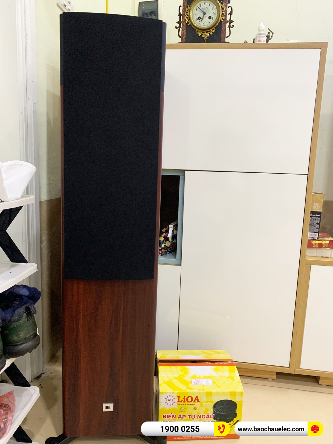 Lắp đặt d&agrave;n nghe nhạc, karaoke JBL hơn 20tr cho ch&uacute; Đo&agrave;n ở H&agrave; Nội 