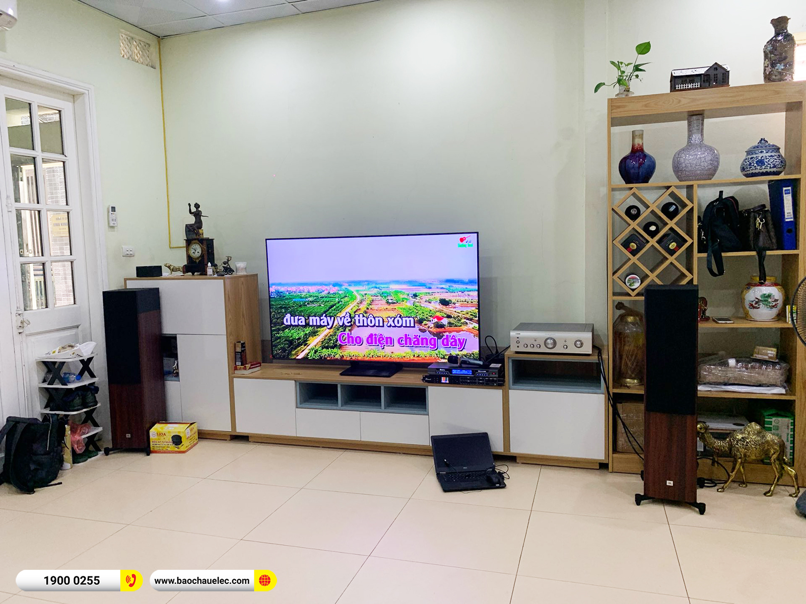Lắp đặt d&agrave;n nghe nhạc, karaoke JBL hơn 20tr cho ch&uacute; Đo&agrave;n ở H&agrave; Nội 