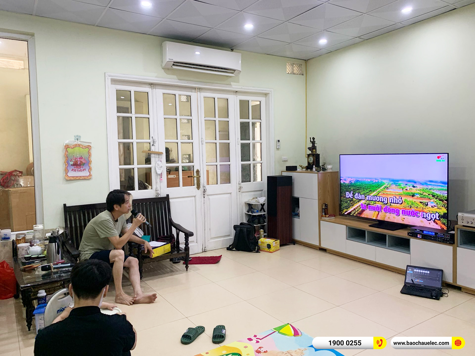 Lắp đặt d&agrave;n nghe nhạc, karaoke JBL hơn 20tr cho ch&uacute; Đo&agrave;n ở H&agrave; Nội 