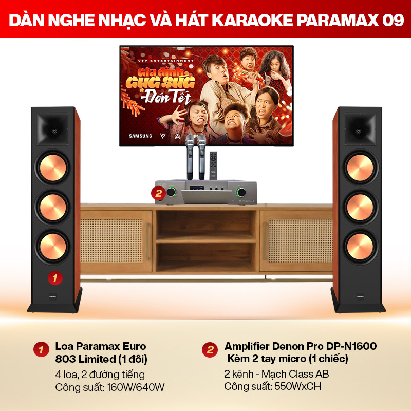 D&agrave;n nghe nhạc v&agrave; h&aacute;t karaoke Paramax 09