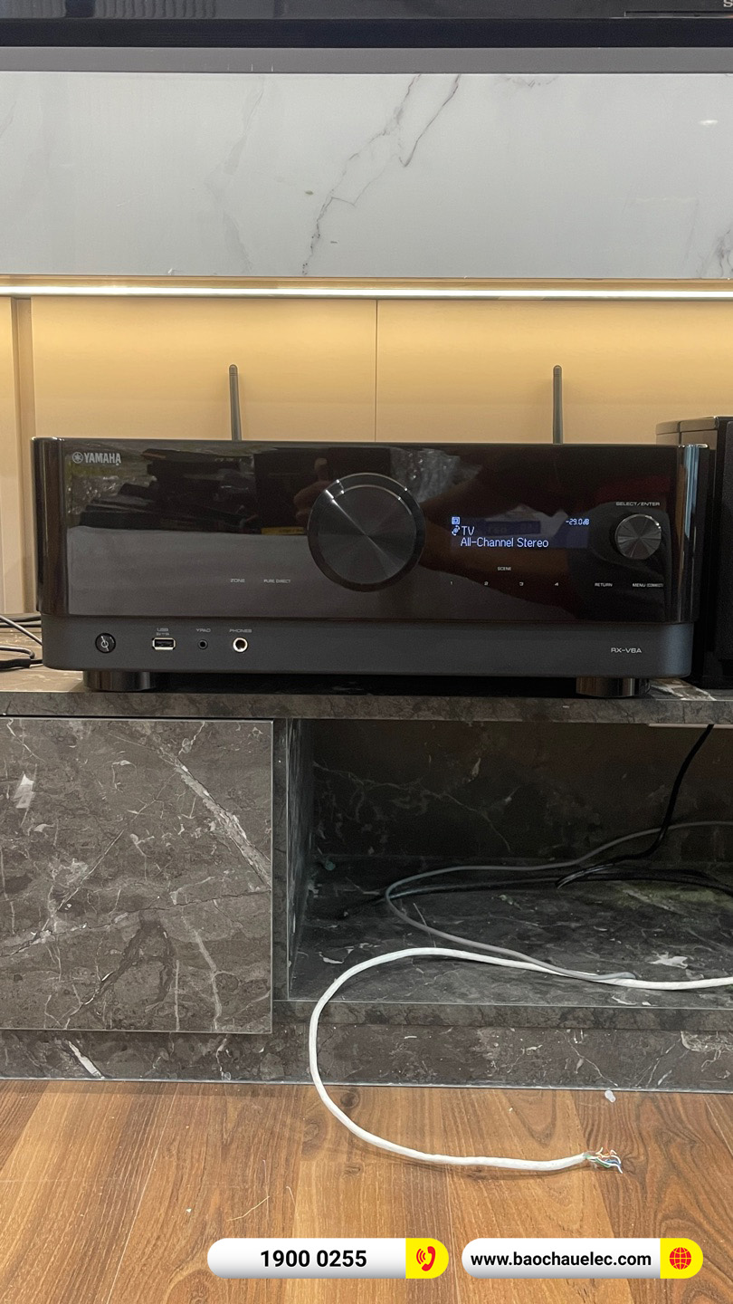 Lắp đặt d&agrave;n nghe nhạc, xem phim Yamaha hơn 50tr cho anh Quang tại H&agrave; Nội