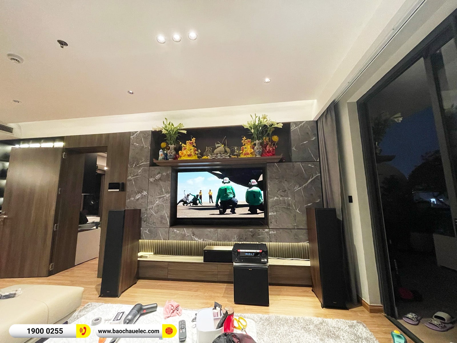 Lắp đặt d&agrave;n nghe nhạc, xem phim hơn 90tr cho anh Huy tại Quảng Ninh (Klipsch RP-6000F II, RP-500M II, RP-500C II,&hellip;) 