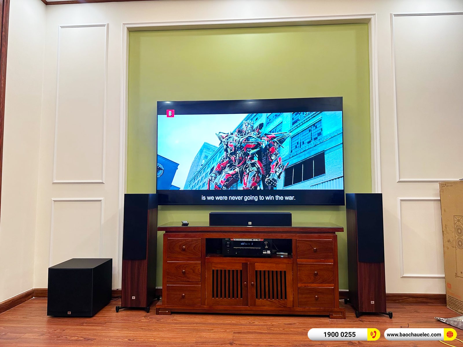 Lắp đặt nghe nhạc, xem phim JBL hơn 57tr cho anh Thuần tại H&agrave; Nội 