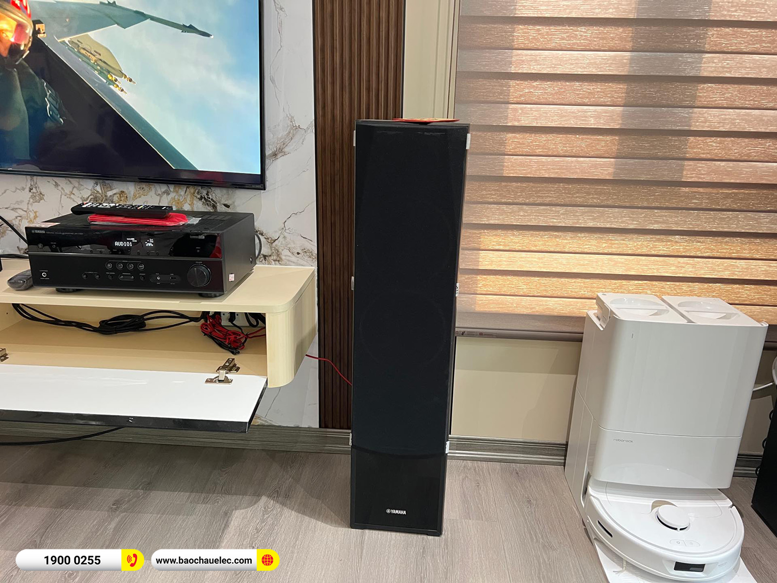 Lắp đặt d&agrave;n nghe nhạc, xem phim Yamaha hơn 21tr cho anh To&agrave;n tại H&agrave; Nội
