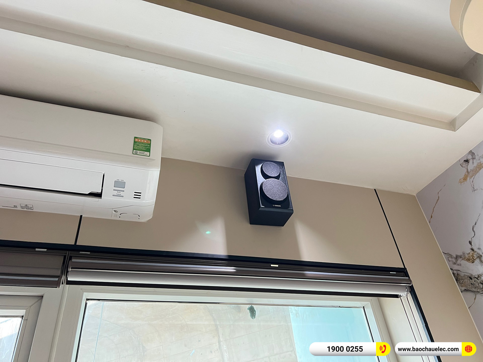 Lắp đặt d&agrave;n nghe nhạc, xem phim Yamaha hơn 21tr cho anh To&agrave;n tại H&agrave; Nội