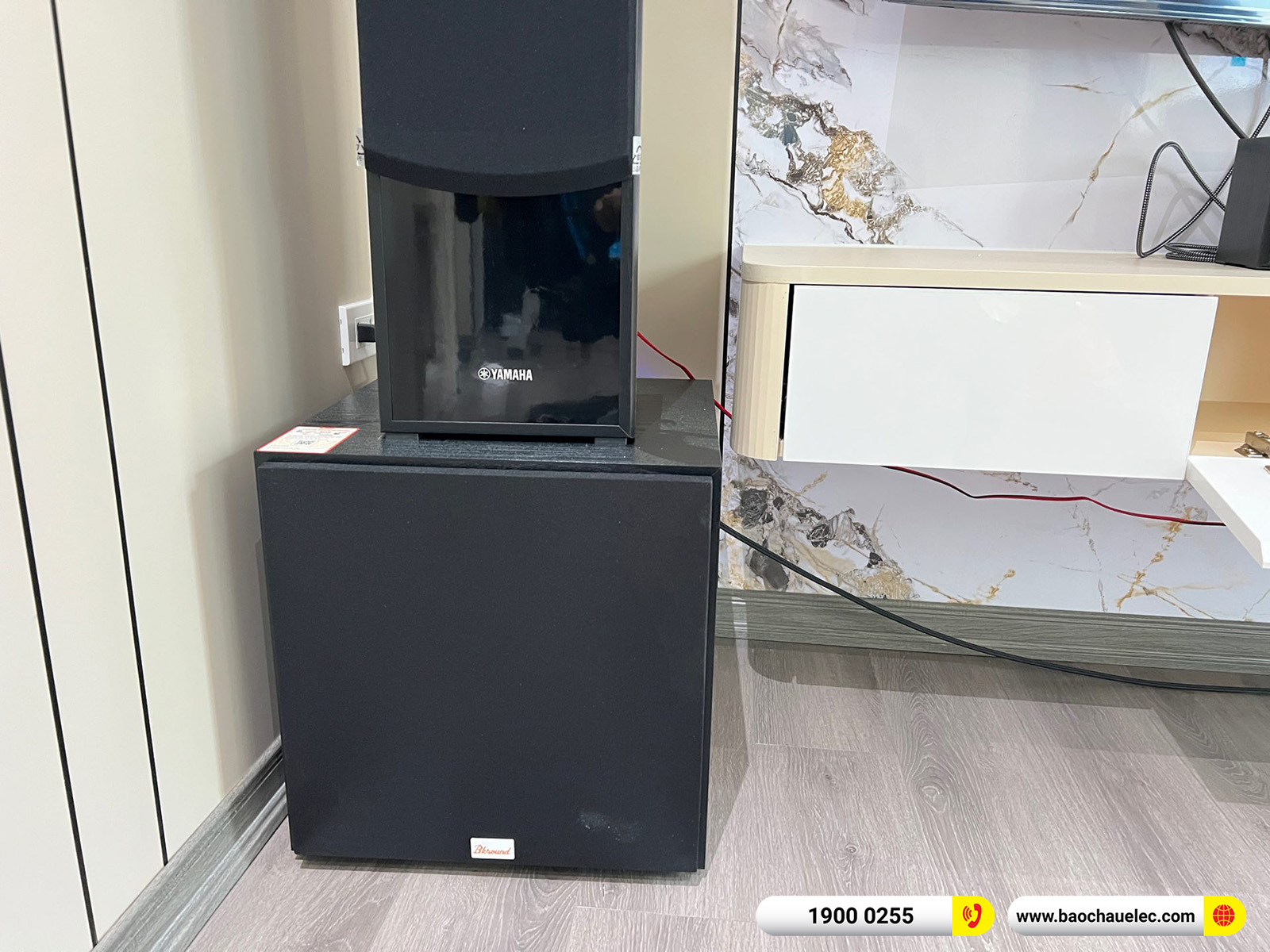 Lắp đặt d&agrave;n nghe nhạc, xem phim Yamaha hơn 21tr cho anh To&agrave;n tại H&agrave; Nội