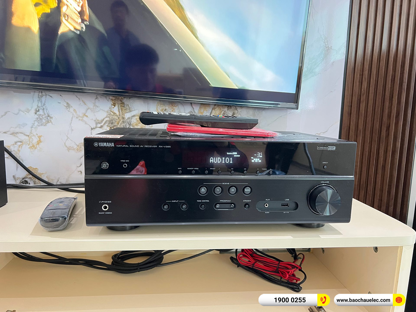 Lắp đặt d&agrave;n nghe nhạc, xem phim Yamaha hơn 21tr cho anh To&agrave;n tại H&agrave; Nội