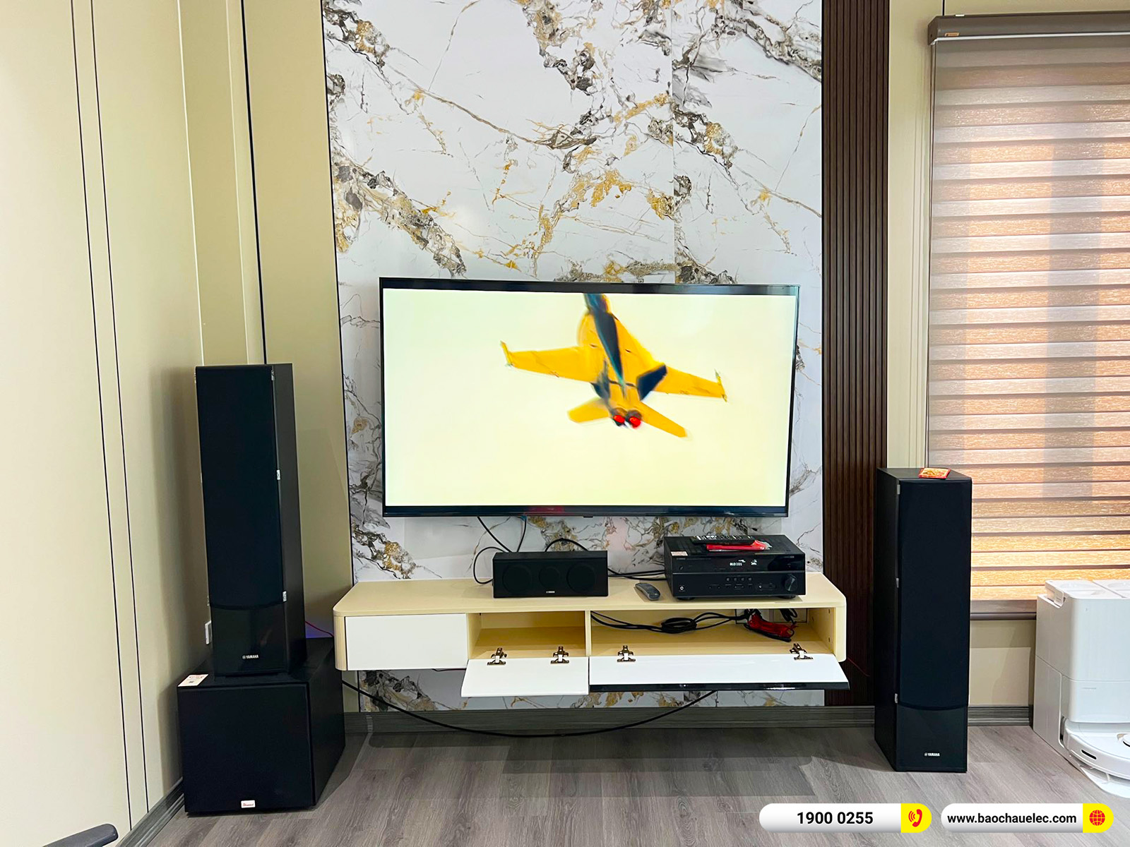 Lắp đặt d&agrave;n nghe nhạc, xem phim Yamaha hơn 21tr cho anh To&agrave;n tại H&agrave; Nội