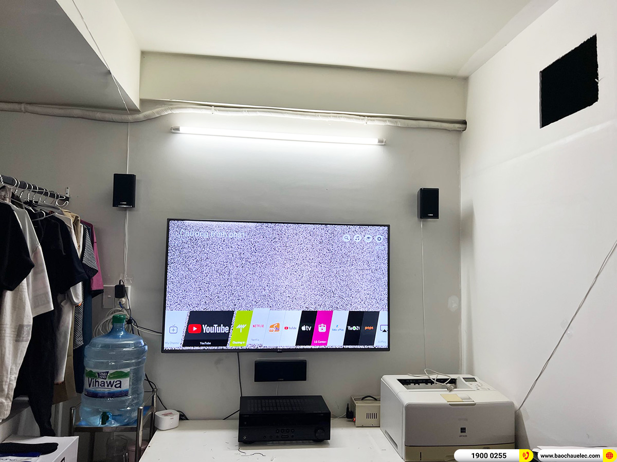 Lắp đặt d&agrave;n nghe nhạc, xem phim Yamaha YHT-1840 cho anh Sang ở TPHCM