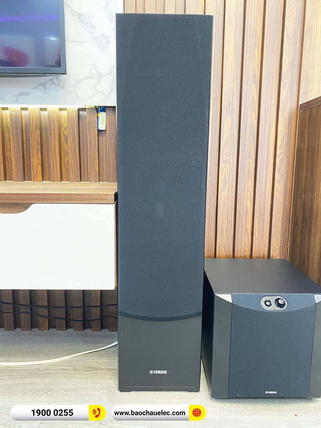 Lắp đặt d&agrave;n nghe nhạc Yamaha gần 21tr cho anh Đản tại H&agrave; Nội (Yamaha NS-F51, Denon PMA-600NE, Yamaha SW200)