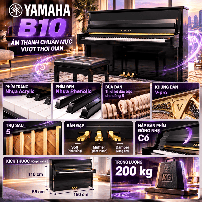 Đàn Piano Yamaha B10