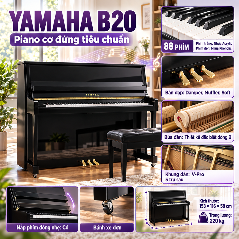 Đàn piano Yamaha B20