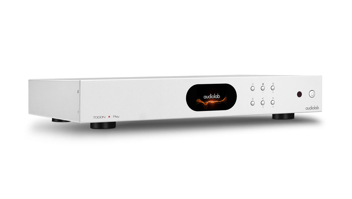 Đầu Audiolab 7000N Play màu trắng nghiêng phải